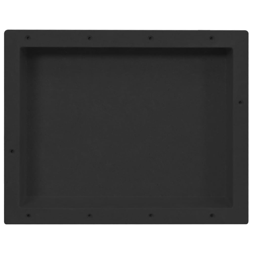 Vidaxl -Dusche 41x51x10 cm Matte schwarz