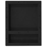 Vidaxl shower with 2 compartments 41x51x10 cm matte black