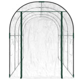 Vidaxl Tuinkas 160x400x190 cm pvc a powder-kooperéiert Staps transparent