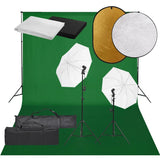 Vidaxl Photo Studio -Set mit Beleuchtungssatz, Hintergrund und Reflektor