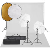 Vidaxl Photo studio set with lighting set, background and reflector