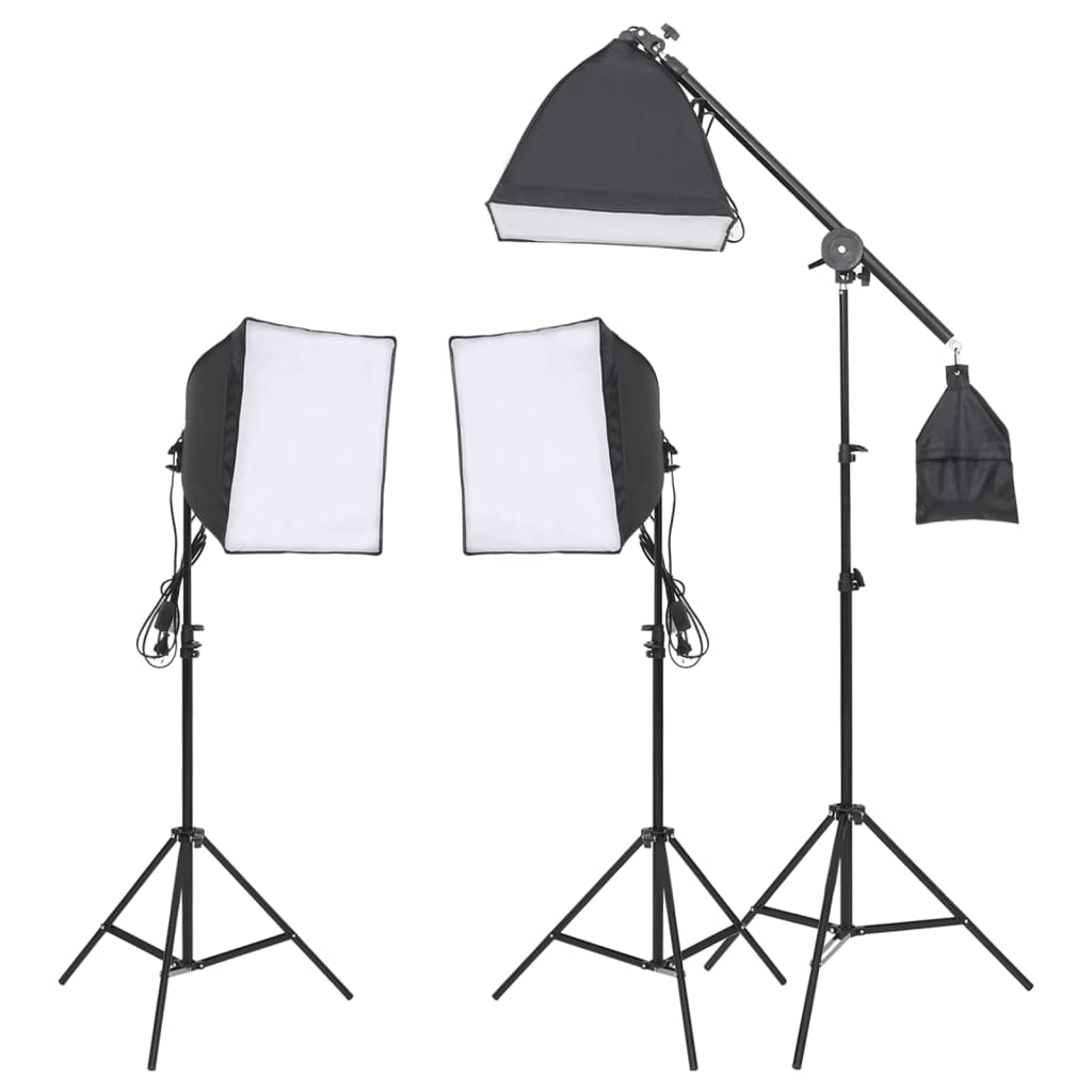 Vidaxl Photo studio set with lighting set and background