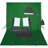 Vidaxl Photo studio set with lighting set and background