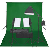 Vidaxl Photo Studio Set mit Beleuchtungsset und Hintergrund