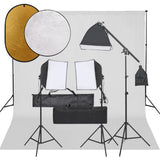 Vidaxl Photo studio set with lighting set, background and reflector