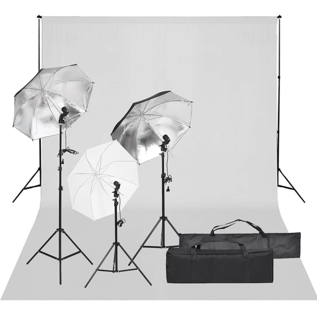 Vidaxl Photo Studio Set mit Beleuchtungsset und Hintergrund