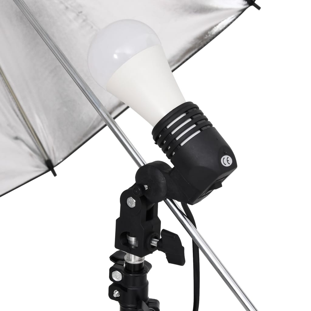 VidaXL Fotostudioset met verlichtingsset, achtergrond en reflector