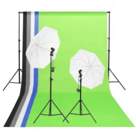 Vidaxxl Fotostudio-Set mit Beleuchtungsset, Hintergrund und Reflektor