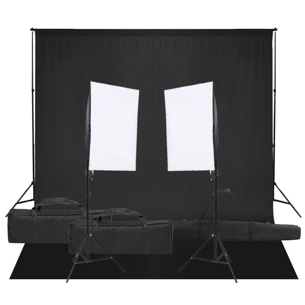 Ensemble de studio photo vidaxl avec ensemble d'éclairage et arrière-plan