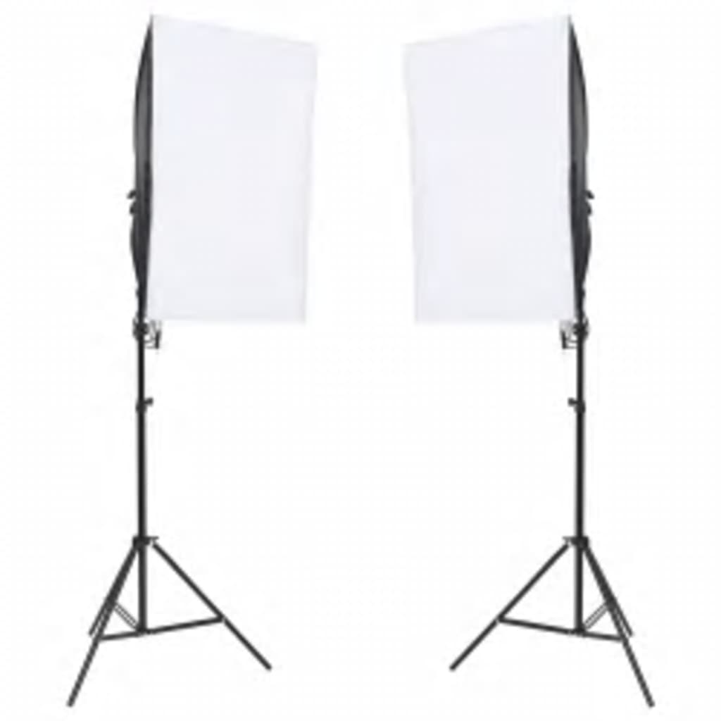 Vidaxl Photo studio set with lighting set and background