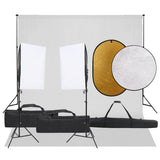 VidaXL Fotostudioset met verlichtingsset, achtergrond en reflector