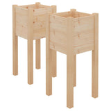 VIDAXL -Pflanzer 2 PCs 31x31x70 cm Festkiefer