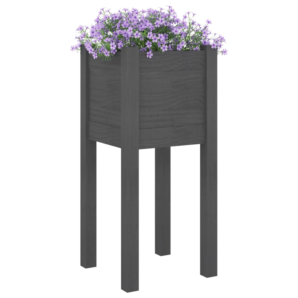 Vidaxl Planters 2 st 31x31x70 cm fast tallgrå