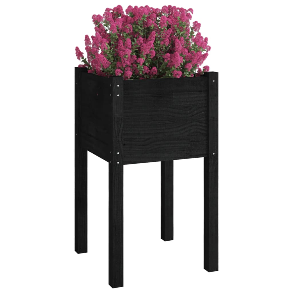 VIDAXL -Planungsbox 40x40x70 cm Festkiefer schwarz