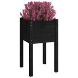 Vidaxl -Pflanzer 2 ST 40x40x70 cm Festkiefer schwarz