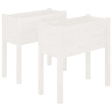 VIDAXL -Pflanzer 2 ST 70x31x70 cm Festkiefer weiß