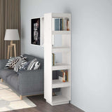 Vidaxl boekenkast kamerscherm 40x35x167 cm massief grenenhout wit