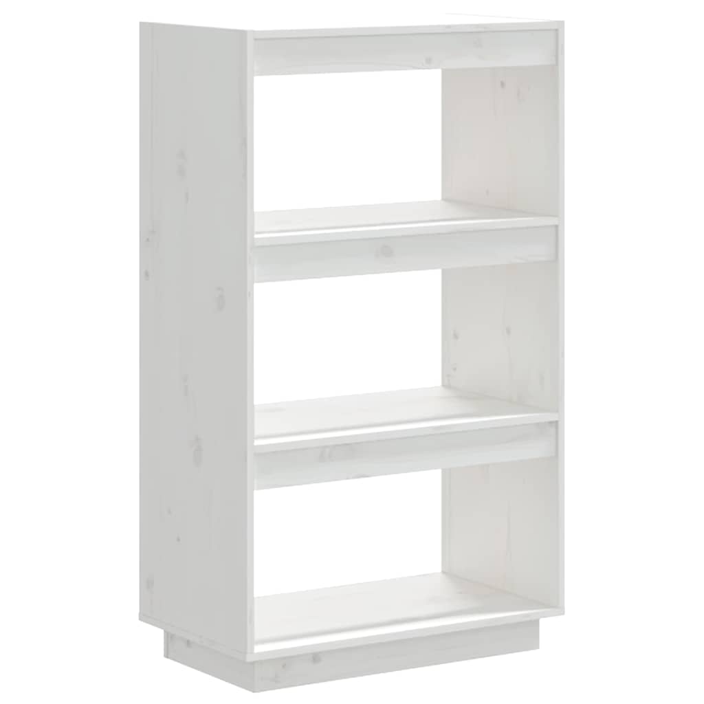 Vidaxl boekenkast kamerscherm 60x35x103 cm massief grenenhout wit