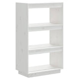 Vidaxl boekenkast kamerscherm 60x35x103 cm massief grenenhout wit