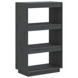 Vidaxl boekenkast kamerscherm 60x35x103 cm massief grenenhout grijs
