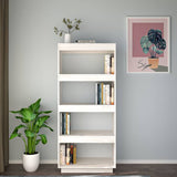 Vidaxl boekenkast kamerscherm 60x35x135 cm massief grenenhout wit