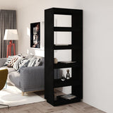 Vidaxl boekenkast kamerscherm 60x35x167 cm massief grenenhout zwart