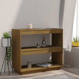 Vidaxl boekenkast 80x35x71 cm massief grenenhout honingbruin
