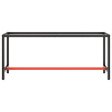 Vidaxl werkbankframe 190x50x79 cm metaal matzwart en matrood
