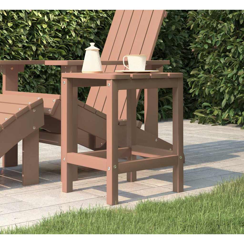 Vidaxl tuintafel adirondack 38x38x46 cm hdpe bruin