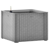 VIDAXL -Pflanzer hoch mit selbstständigem System 43x43x33 cm Grau