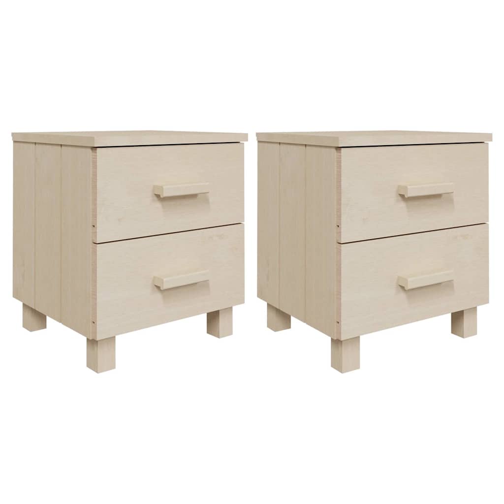Vidaxl nachtkastjes hamar 2 st 40x35x44,5 cm grenenhout honingbruin