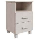 Vidaxl nachtkastjes hamar 2 st 40x35x62 cm massief grenenhout wit