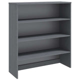 Vidaxl opzetkast hamar 90x30x100 cm massief grenenhout donkergrijs