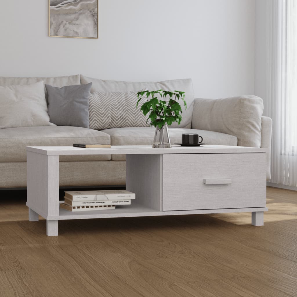 Vidaxl salontafel hamar 100x55x35 cm massief grenenhout wit