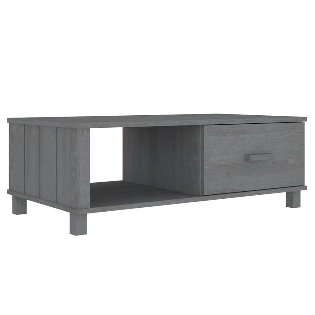 Vidaxl salontafel hamar 100x55x35 cm massief grenenhout donkergrijs