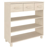 Vidaxl wandtafel hamar 90x35x90 cm massief grenenhout honingbruin