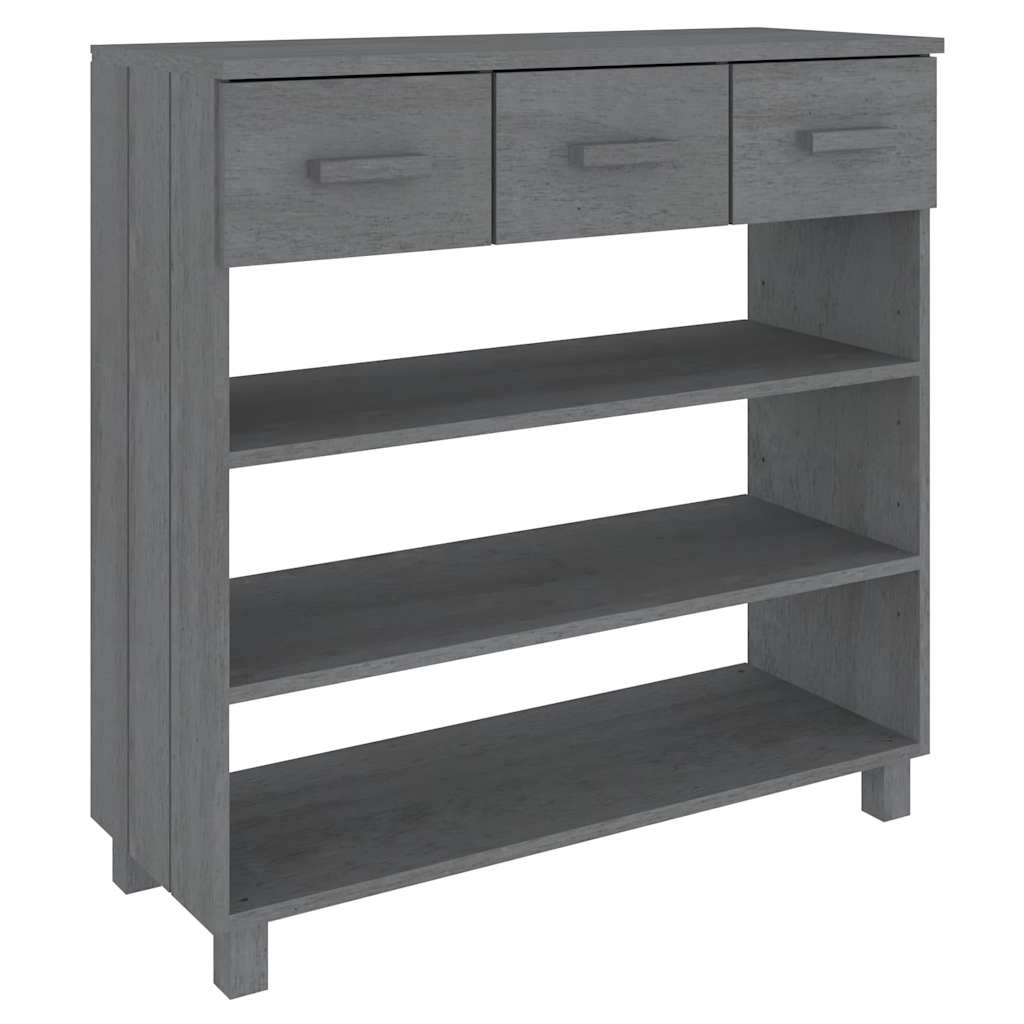Vidaxl wandtafel hamar 90x35x90 cm massief grenenhout donkergrijs