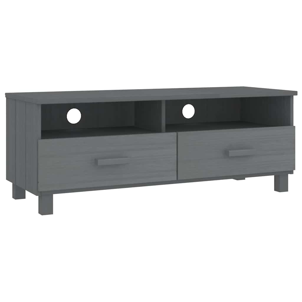 Vidaxl tv-meubel hamar 106x40x40 cm massief grenenhout donkergrijs
