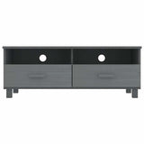Vidaxl tv-meubel hamar 106x40x40 cm massief grenenhout donkergrijs