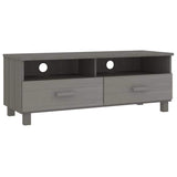 Vidaxl tv-meubel hamar 106x40x40 cm massief grenenhout lichtgrijs