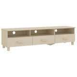 Vidaxl tv-meubel hamar 158x40x40 cm massief grenenhout honingbruin
