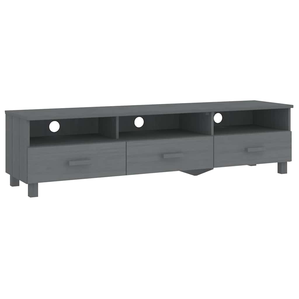 Vidaxl tv-meubel hamar 158x40x40 cm massief grenenhout donkergrijs