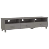 Vidaxl tv-meubel hamar 158x40x40 cm massief grenenhout lichtgrijs