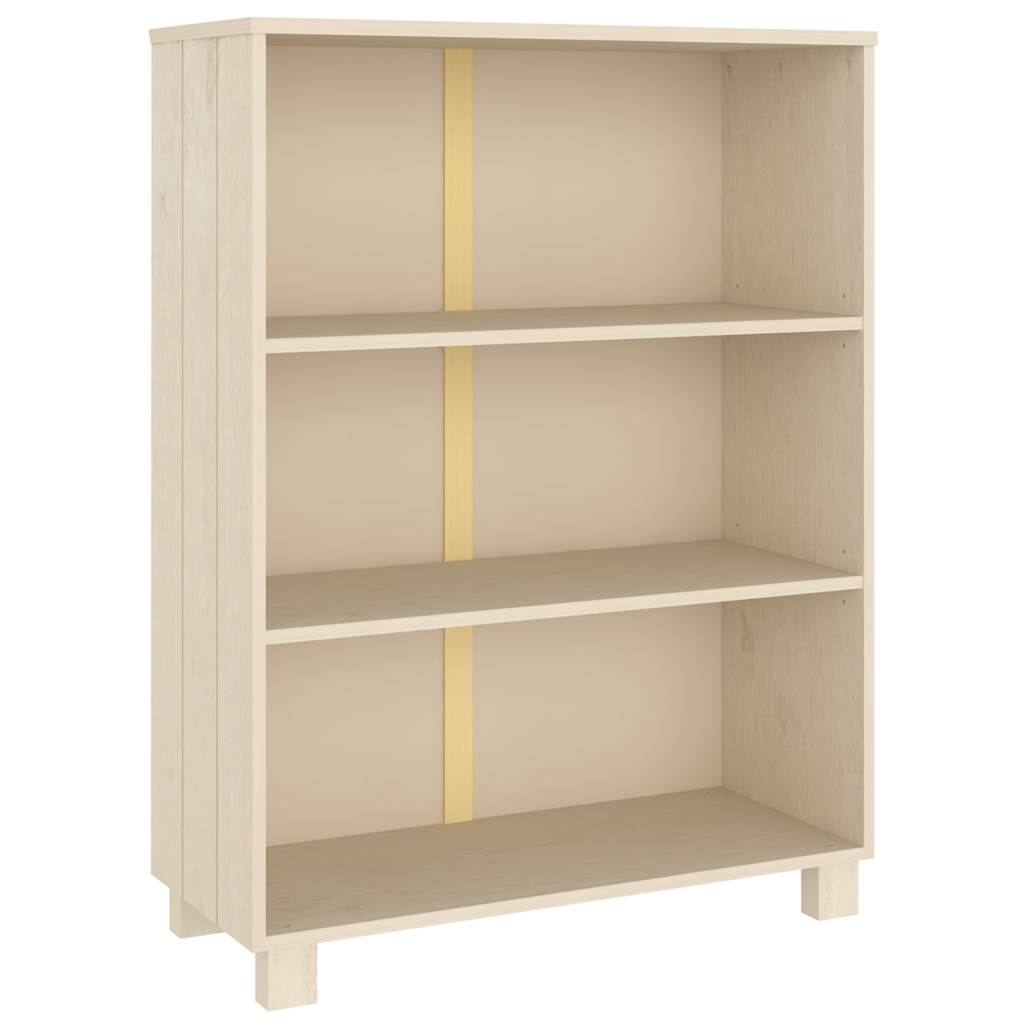 Vidaxl boekenkast hamar 85x35x112 cm massief grenenhout honingbruin