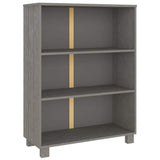 Vidaxl boekenkast hamar 85x35x112 cm massief grenenhout lichtgrijs