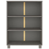 Vidaxl boekenkast hamar 85x35x112 cm massief grenenhout lichtgrijs