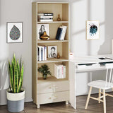 Vidaxl hoge kast hamar 60x35x180 cm massief grenenhout honingbruin