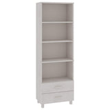 Vidaxl hoge kast hamar 60x35x180 cm massief grenenhout wit