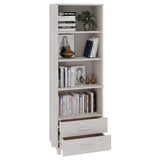 Vidaxl hoge kast hamar 60x35x180 cm massief grenenhout wit