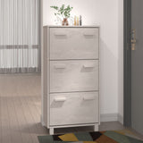 Vidaxl Schuhschrank Hamar 59.5x35x117 cm Festkiefer weiß